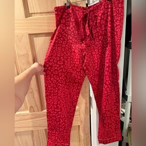 Good American Cheetah Pajama Pants